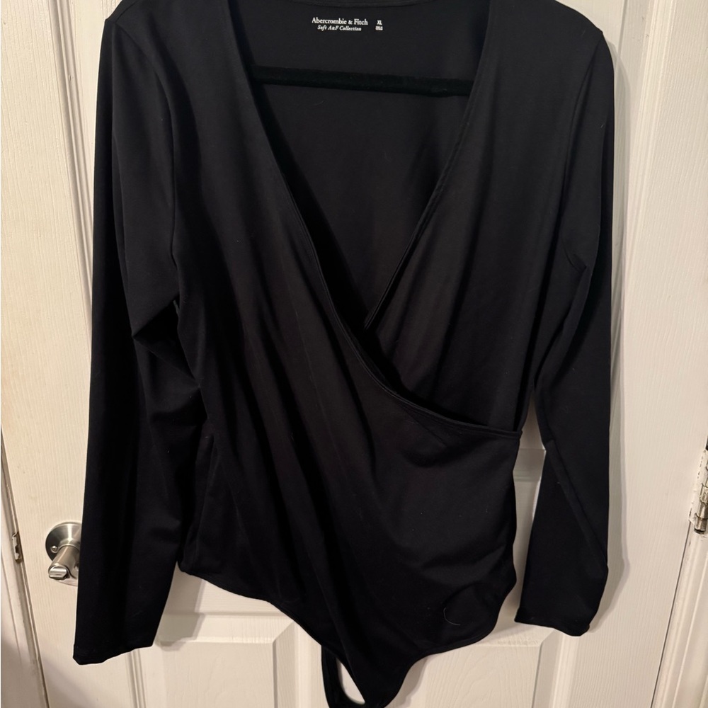 Abercrombie Black Wrap Bodysuit